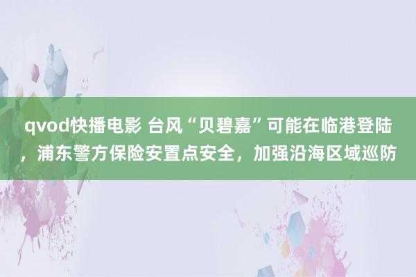 qvod快播电影 台风“贝碧嘉”可能在临港登陆，浦东警方保险安置点安全，加强沿海区域巡防