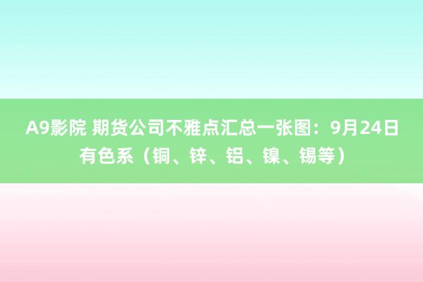 A9影院 期货公司不雅点汇总一张图：9月24日有色系（铜、锌、铝、镍、锡等）