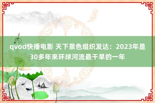 qvod快播电影 天下景色组织发达：2023年是30多年来环球河流最干旱的一年