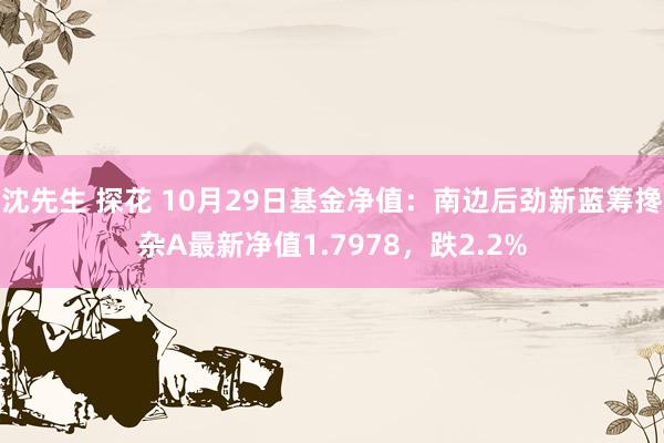 沈先生 探花 10月29日基金净值：南边后劲新蓝筹搀杂A最新净值1.7978，跌2.2%