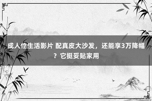 成人性生活影片 配真皮大沙发，还能享3万降幅？它挺妥贴家用