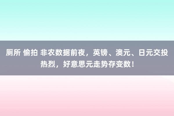 厕所 偷拍 非农数据前夜，英镑、澳元、日元交投热烈，好意思元走势存变数！