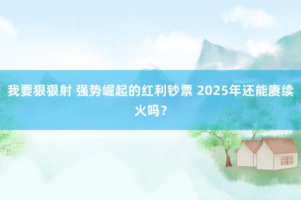 我要狠狠射 强势崛起的红利钞票 2025年还能赓续火吗？