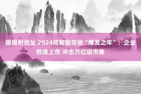 狠狠射地址 2024成智能驾驶“爆发之年”：企业抢滩上市 冲击万亿级市集