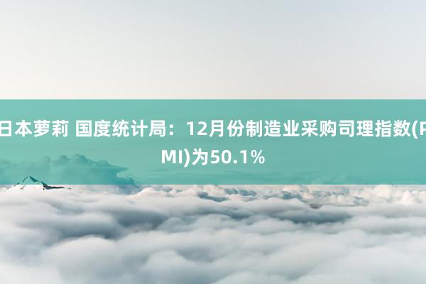 日本萝莉 国度统计局：12月份制造业采购司理指数(PMI)为50.1%