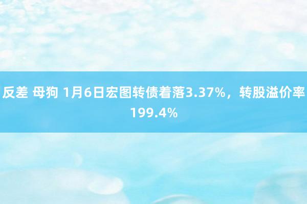 反差 母狗 1月6日宏图转债着落3.37%，转股溢价率199.4%